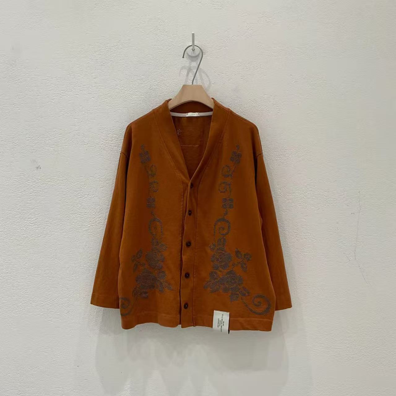 韓國直送V-Neck Floral Embroidered Cardigan /Pants