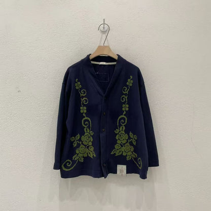 韓國直送V-Neck Floral Embroidered Cardigan /Pants