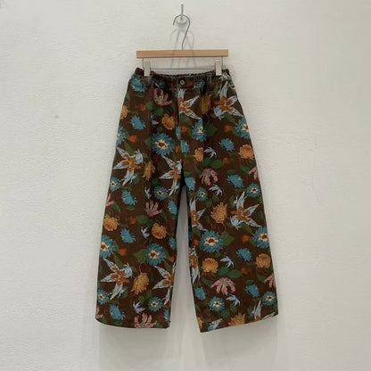 韓國直送V-Neck Floral Embroidered Cardigan /Pants