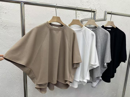 韓國直送Asymmetric Loose Raglan Tee / Shorts