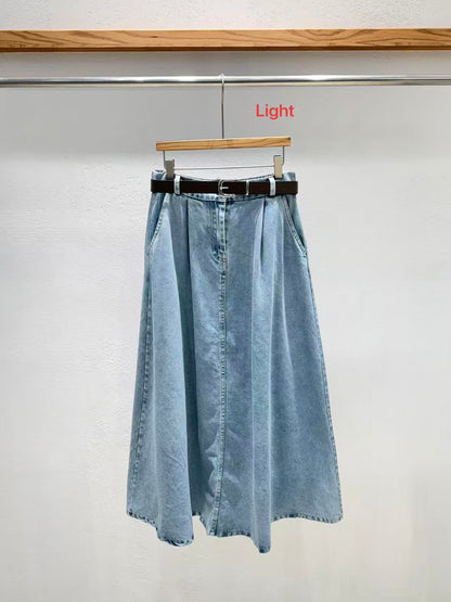 韓國直送Luna Denim Maxi Skirt