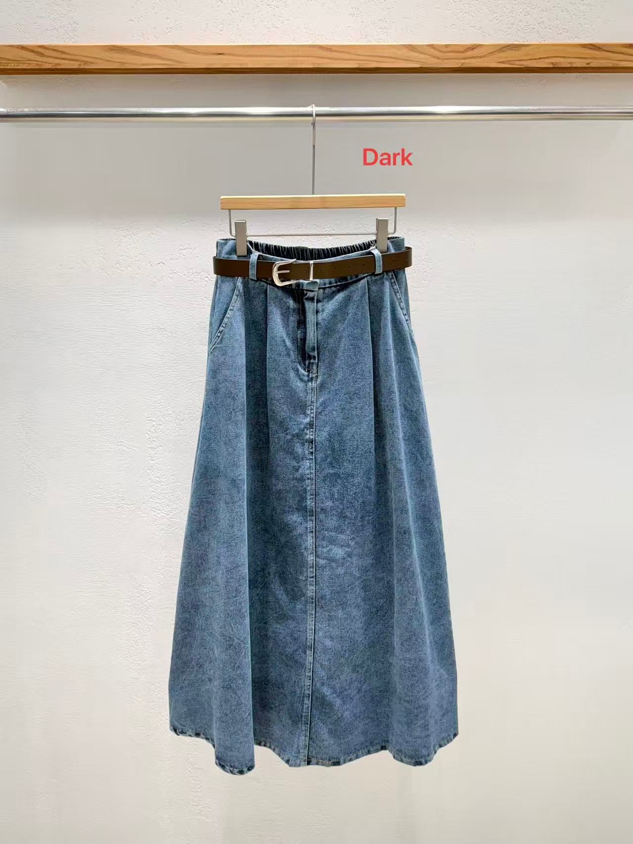 韓國直送Luna Denim Maxi Skirt