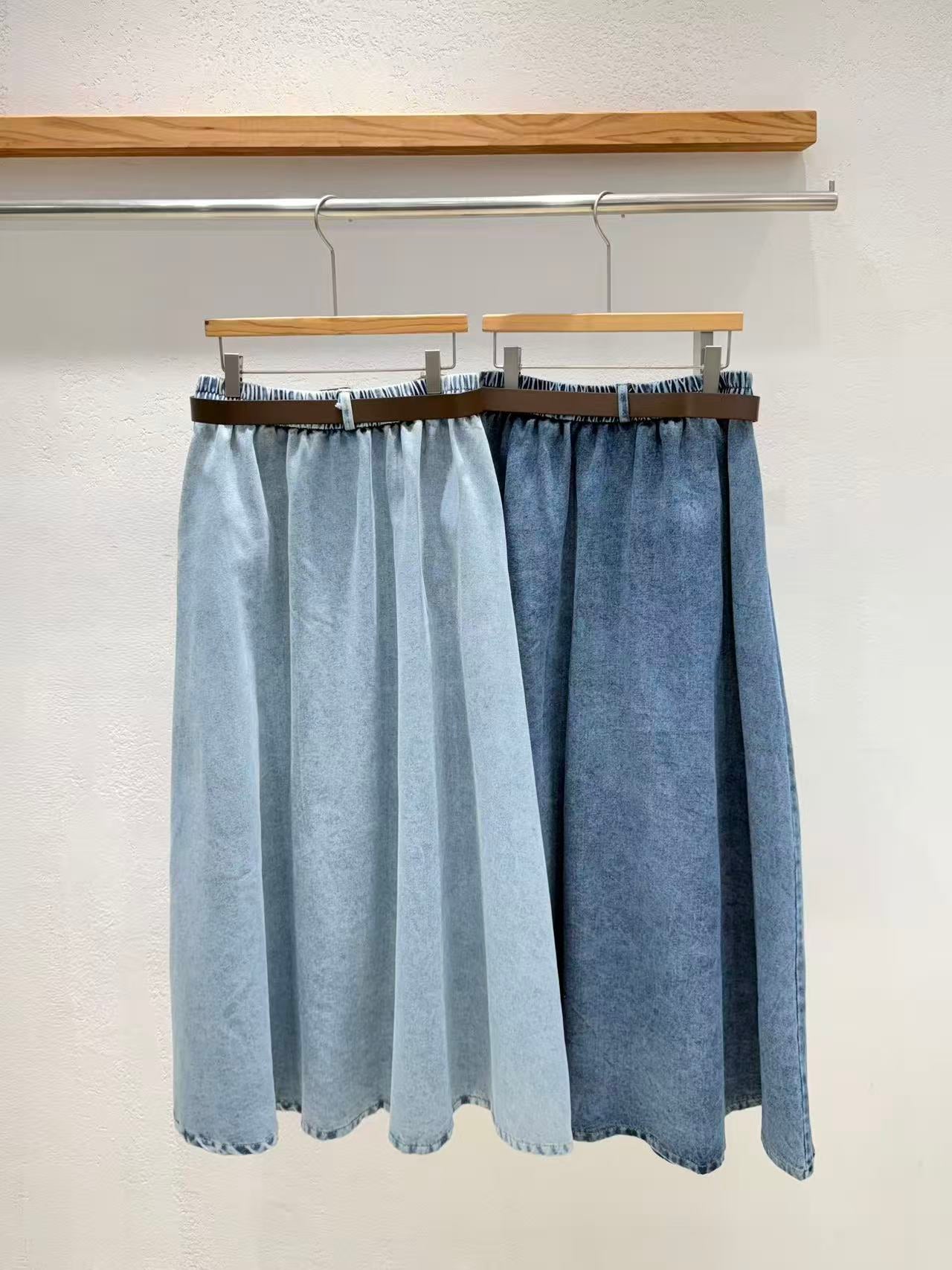 韓國直送Luna Denim Maxi Skirt