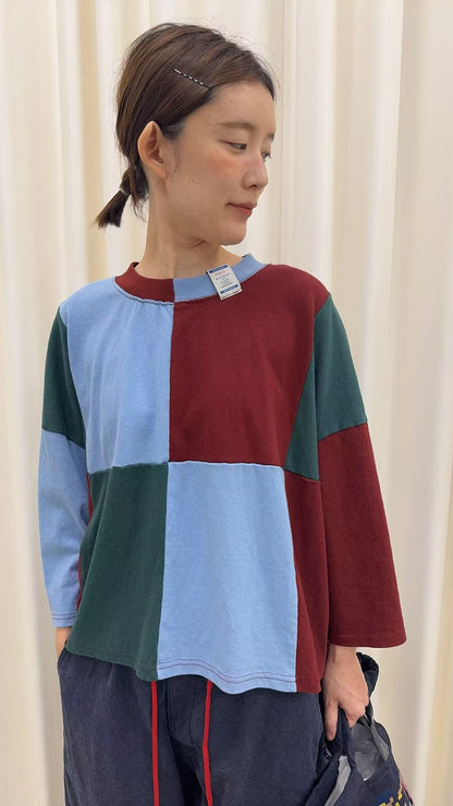 韓國直送Geometric Color-Block Loose Top /Pants