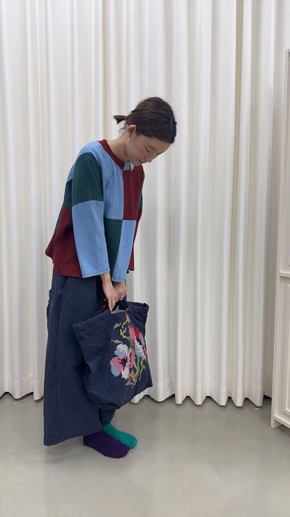 韓國直送Geometric Color-Block Loose Top /Pants