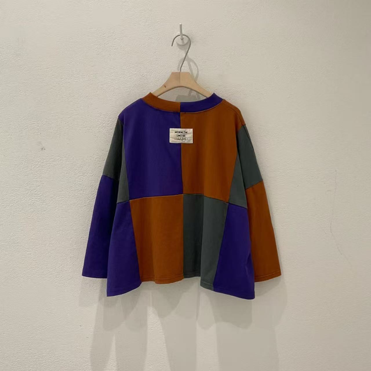 韓國直送Geometric Color-Block Loose Top /Pants
