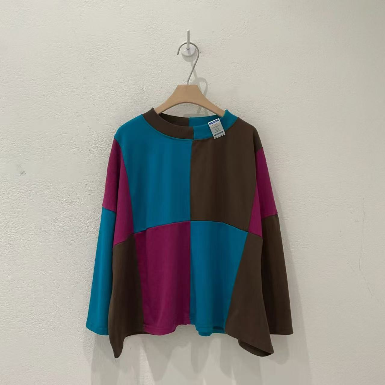 韓國直送Geometric Color-Block Loose Top /Pants