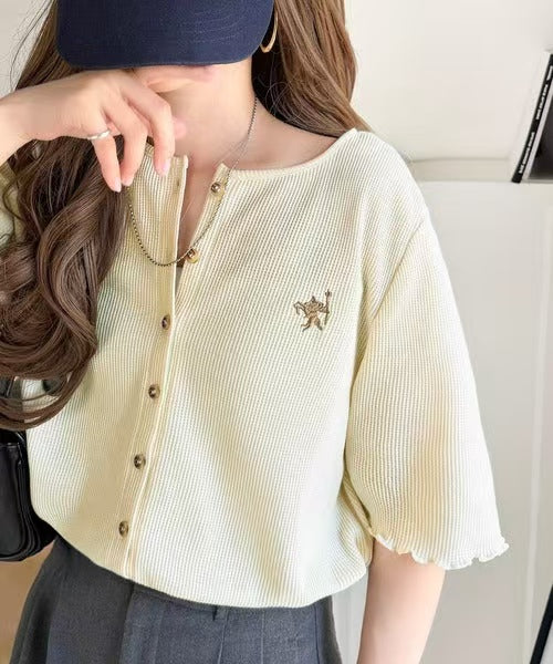 日本直送Waffle Cozy Cardigan