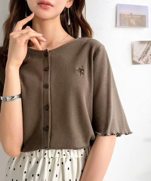 日本直送Waffle Cozy Cardigan