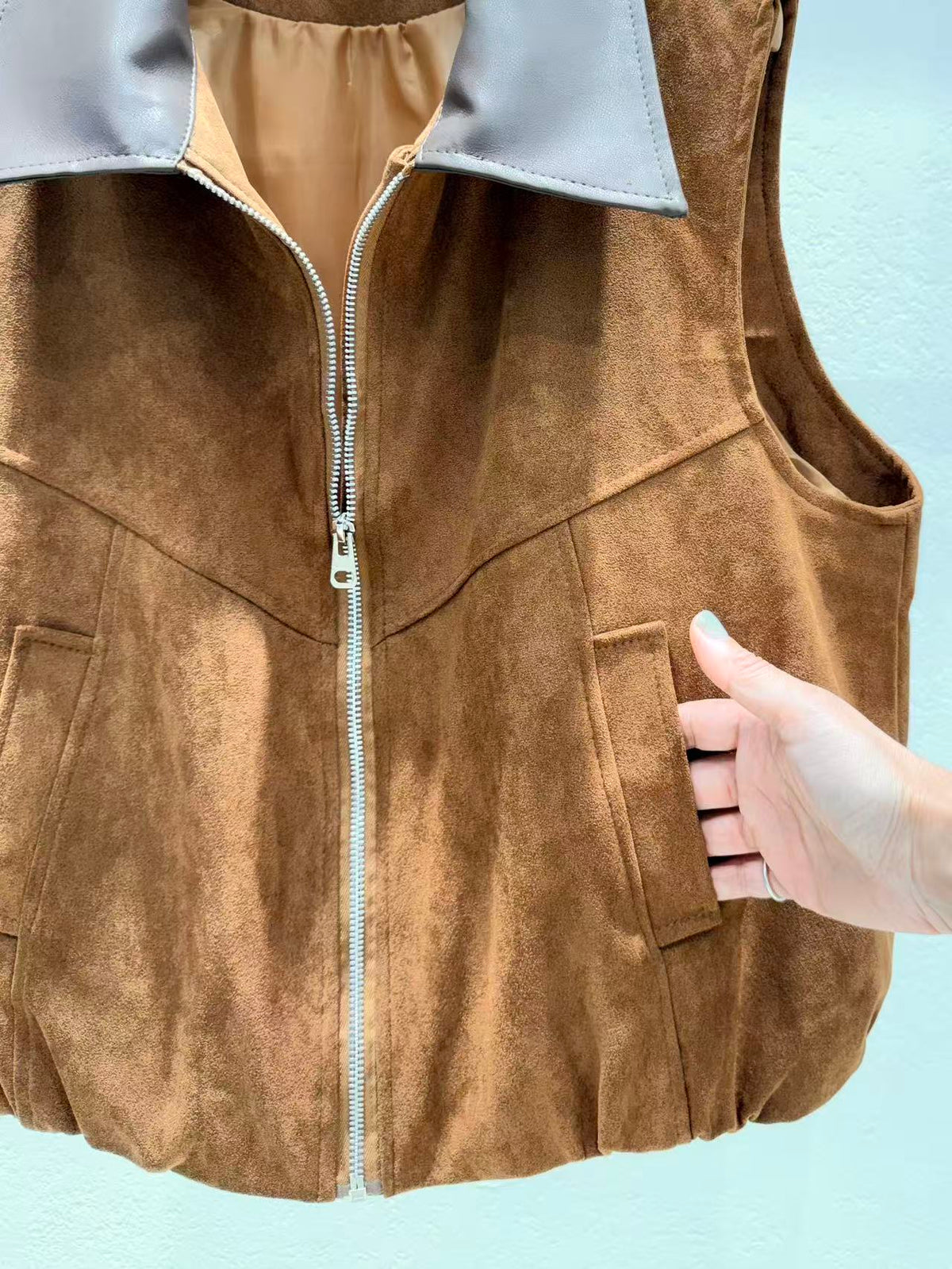 韓國直送Leo Suede Bomber Vest