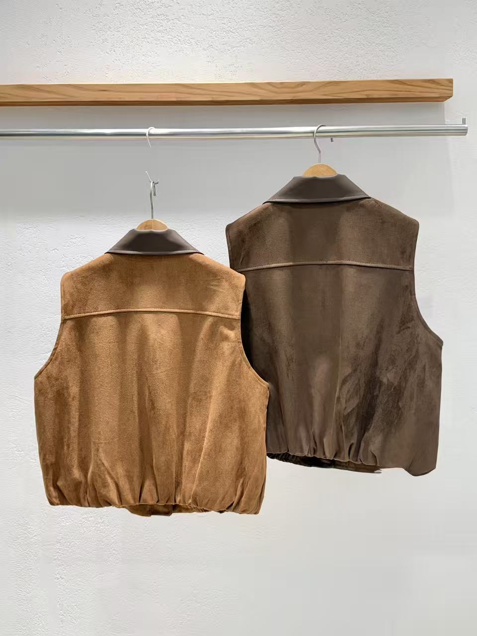 韓國直送Leo Suede Bomber Vest