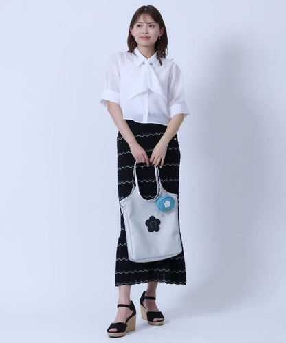 日本直送Mary Quant Daisy Patch Shrink Tote Bag