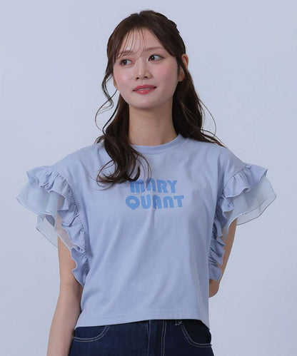 日本直送Mary Quant Frilled sleeve pullover Tee