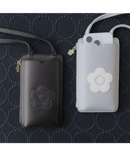 日本直送Mary Quant Daisy Patch Mobile Shoulder Bag