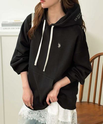 Direct from Japan: [U.S. POLO ASSN.] Hood Embroidery Lining Brushed Hoodie