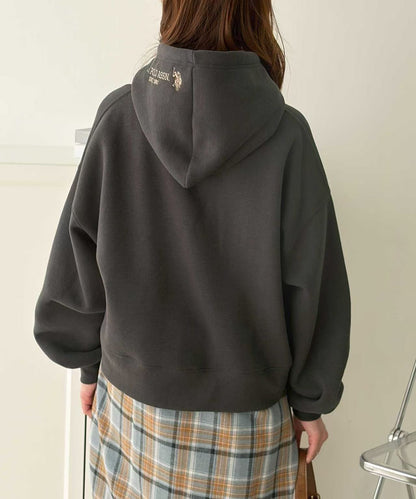Direct from Japan: [U.S. POLO ASSN.] Hood Embroidery Lining Brushed Hoodie