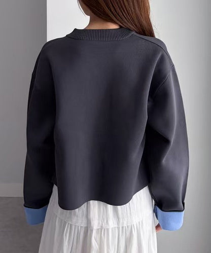 日本直送U.S. POLO ASSN. Double-faced Bi-color Cardigan