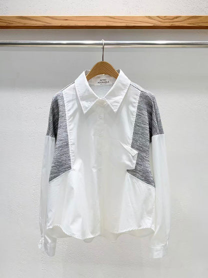 韓國直送Colorblock Texture Shirt