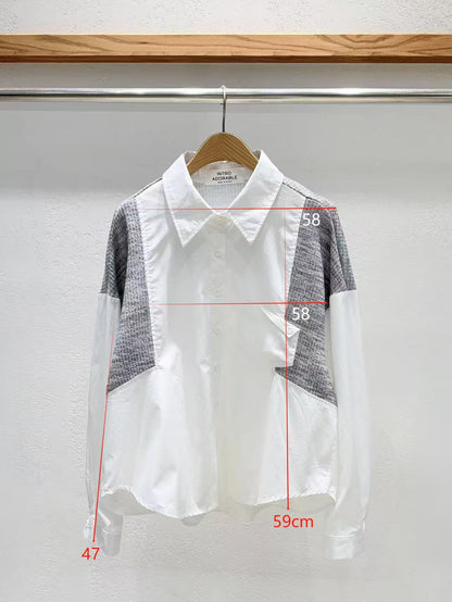 韓國直送Colorblock Texture Shirt