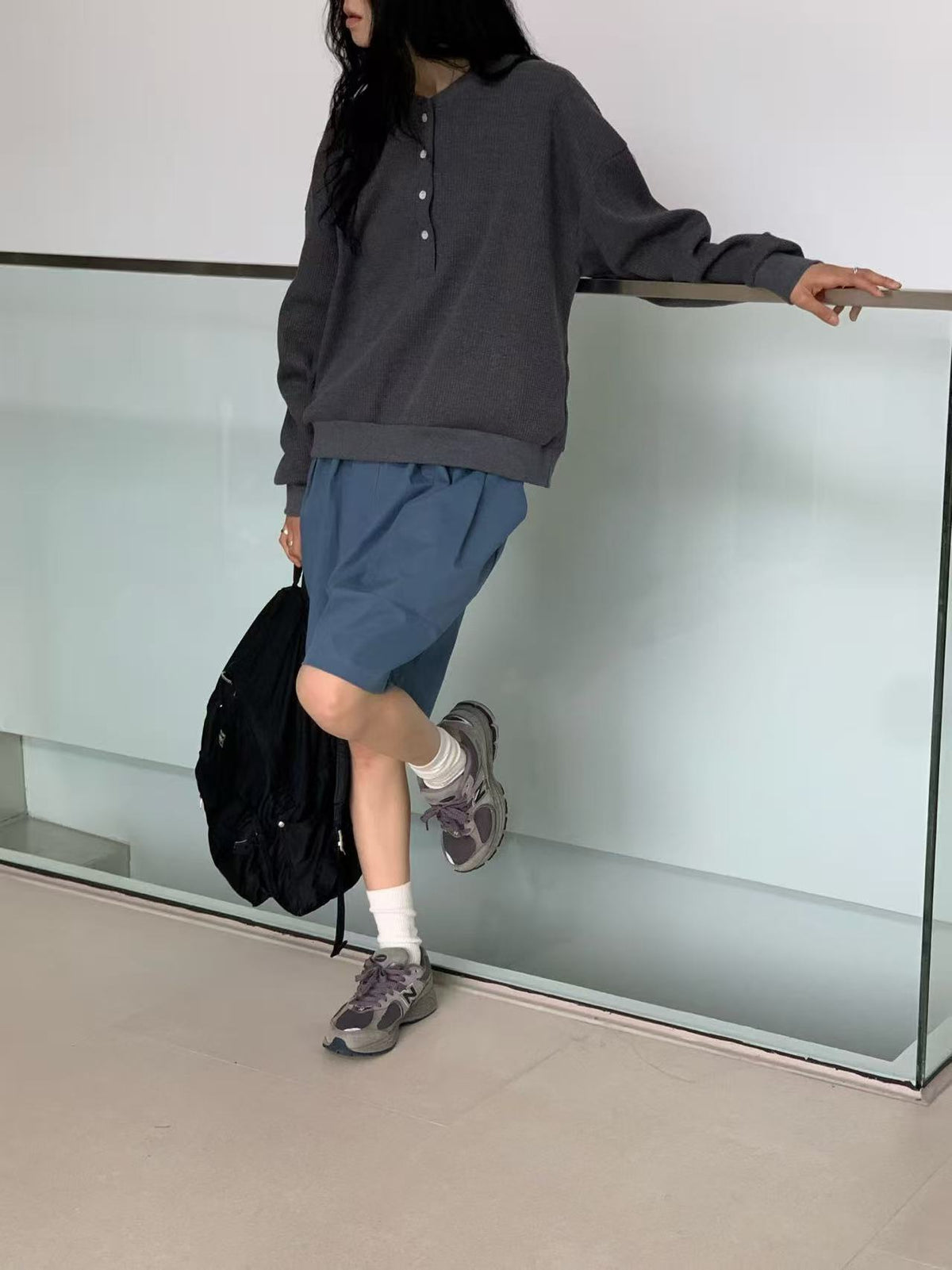 韓國直送 Waffle Henley / Pocket Bermuda