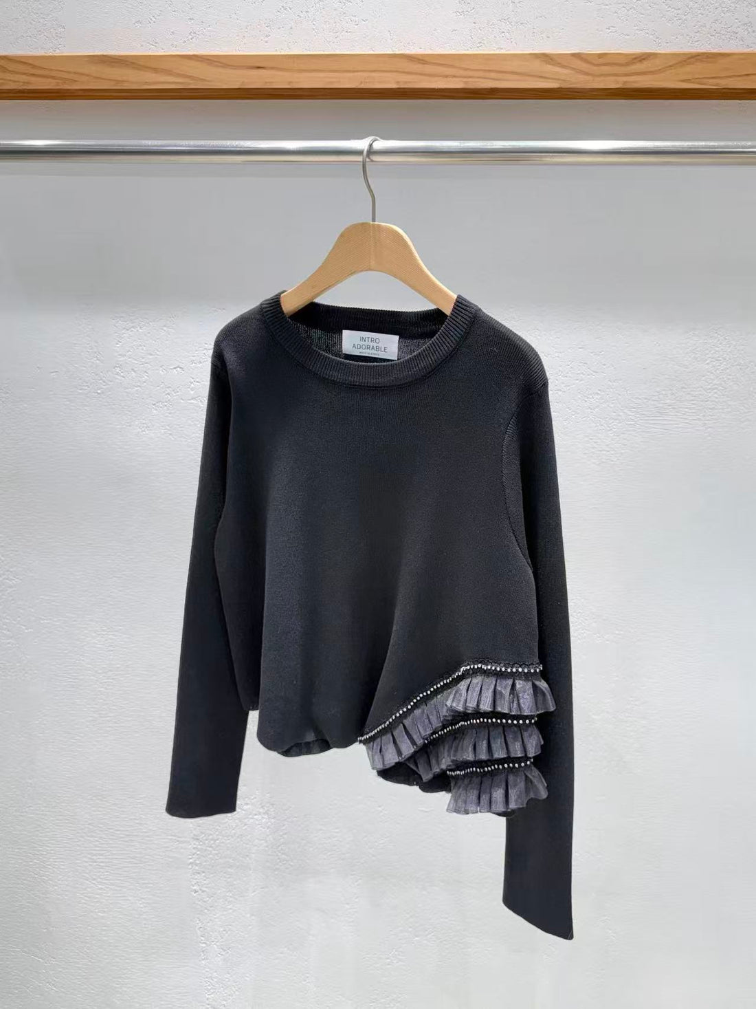 韓國直送Pearl Ruffle Knit