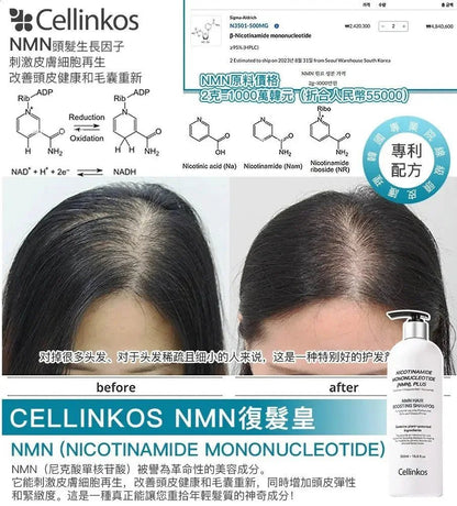 【一口價$258/支】🇰🇷韓國首創 Cellinkos 💥NMN復髮皇💥 NMN復活毛囊活髮重新洗髮水 - HLY &amp; CHOCCICO