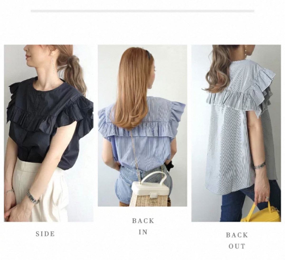 日本直送Double Frill Blouse