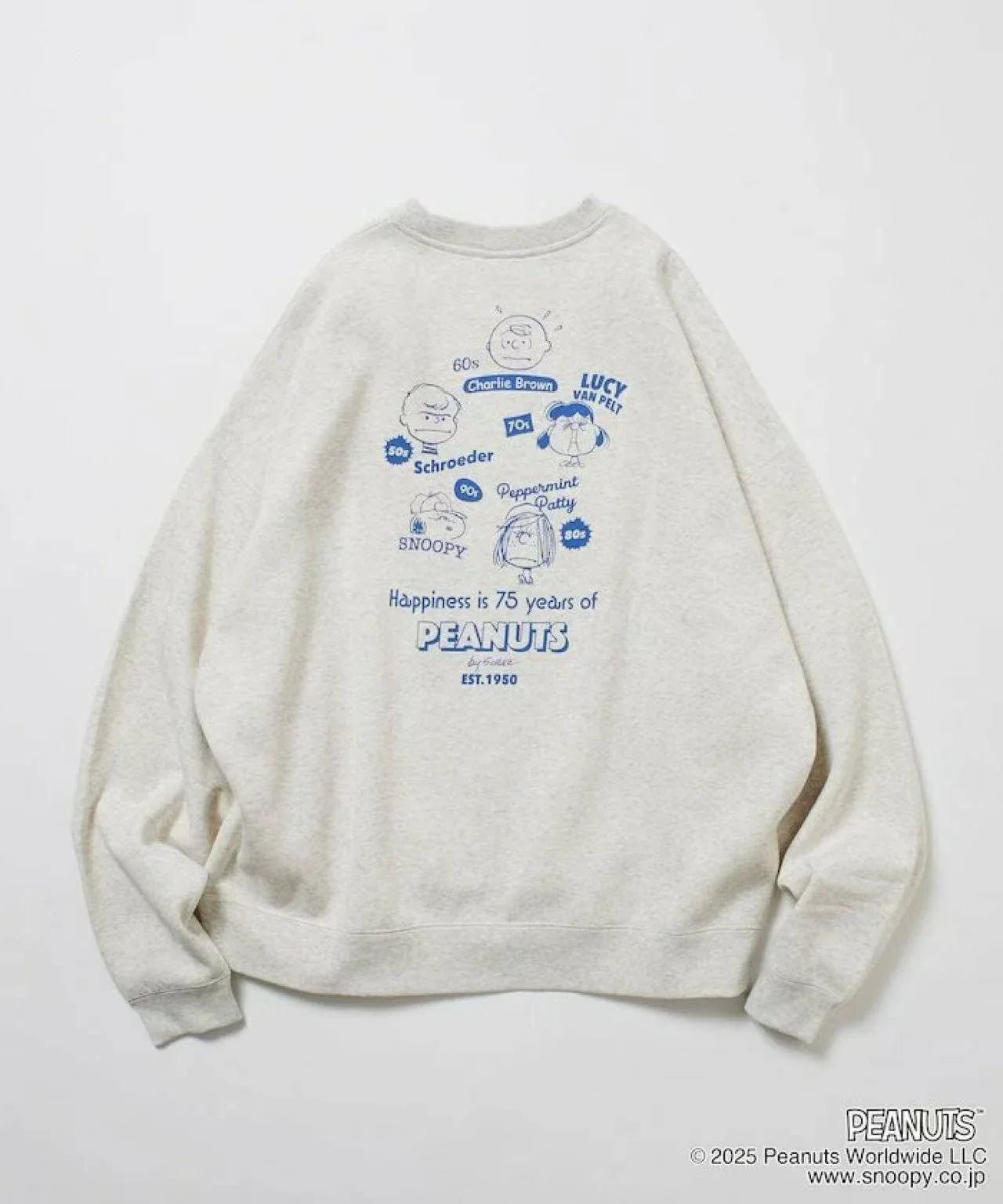 25AW Peanuts Back Print Crew Neck Sweatshirt - HLY &amp; CHOCCICO