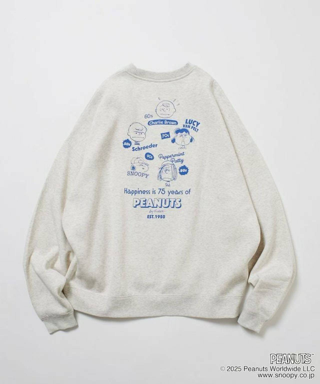 25AW Peanuts Back Print Crew Neck Sweatshirt - HLY &amp; CHOCCICO