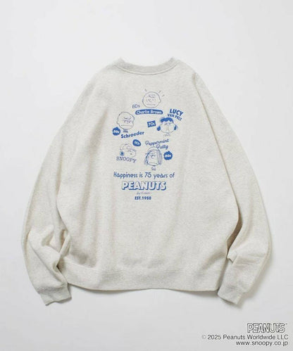 25AW Peanuts Back Print Crew Neck Sweatshirt - HLY &amp; CHOCCICO