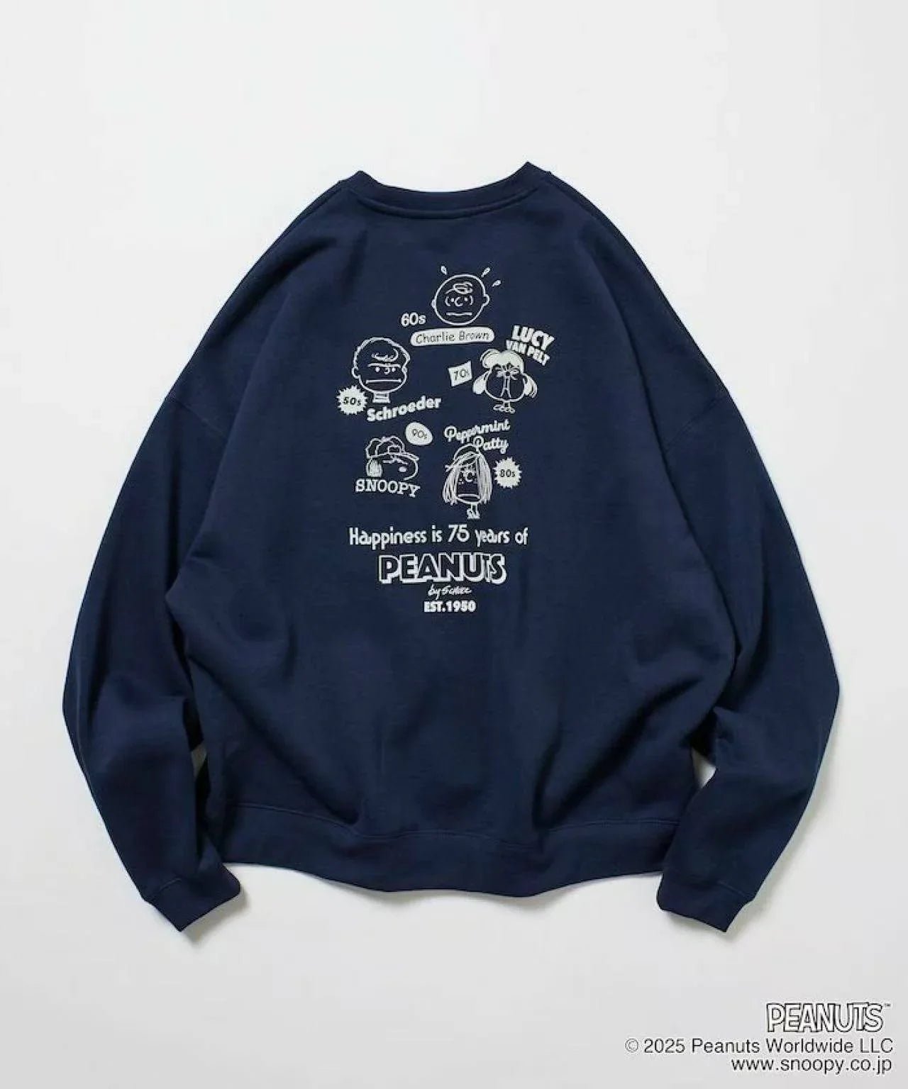 25AW Peanuts Back Print Crew Neck Sweatshirt - HLY &amp; CHOCCICO