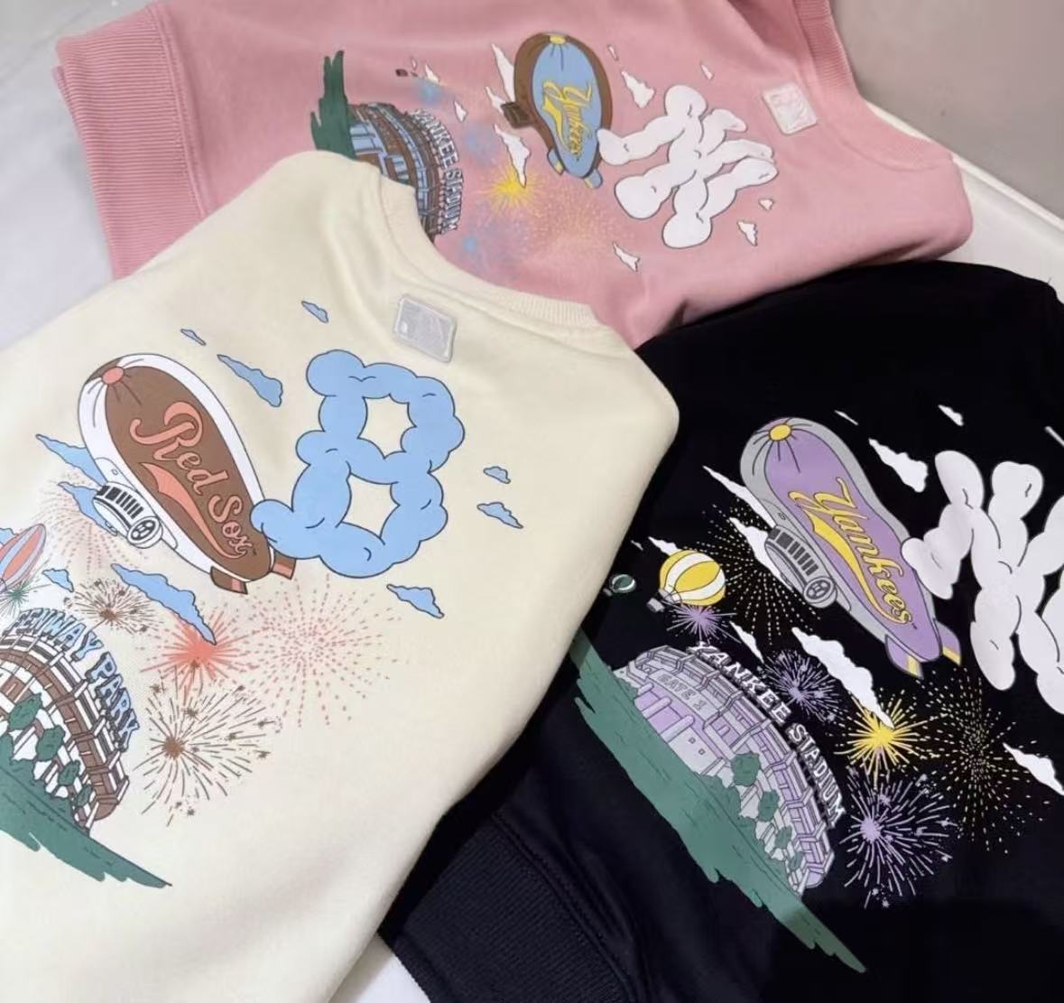 ⚡️限時優惠⚡25秋冬新款MLB 印花圓領衛衣 - HLY & CHOCCICO