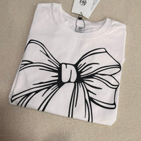 【一口價$282/件】韓國潮牌RonRon BIG RIBBON LINE T SHIRT  -5 Color - HLY & CHOCCICO