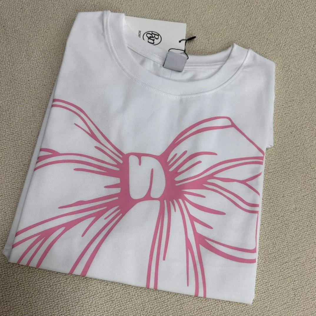 【一口價$282/件】韓國潮牌RonRon BIG RIBBON LINE T SHIRT - 5 Color - HLY &amp; CHOCCICO