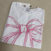 【一口價$282/件】韓國潮牌RonRon BIG RIBBON LINE T SHIRT  -5 Color HLY & CHOCCICO