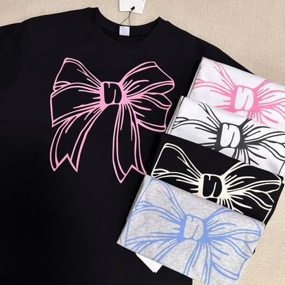 【一口價$282/件】韓國潮牌RonRon BIG RIBBON LINE T SHIRT - 5 Color - HLY &amp; CHOCCICO
