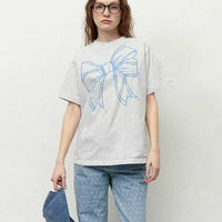 【一口價$282/件】韓國潮牌RonRon BIG RIBBON LINE T SHIRT  -5 Color - HLY & CHOCCICO