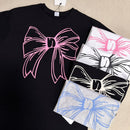 【一口價$282/件】韓國潮牌RonRon BIG RIBBON LINE T SHIRT  -5 Color HLY & CHOCCICO