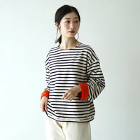 【一口價$298/件】Orcival Reversible Basque T-shirt 條紋絨絨雙面Tee HLY & CHOCCICO