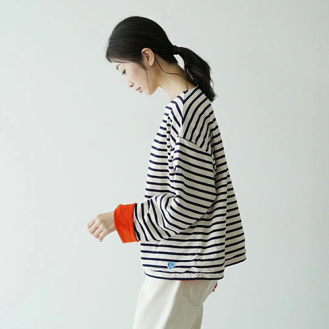 【一口價$298/件】Orcival Reversible Basque T-shirt 條紋絨絨雙面Tee HLY & CHOCCICO