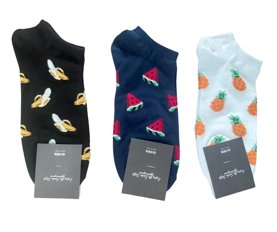 🌟現貨🌟韓國製Gorn Fruit Logo 襪  (1套3對) - HLY &amp; CHOCCICO