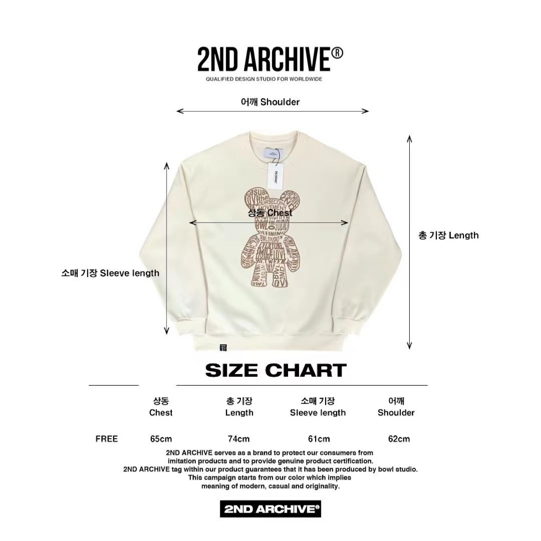 韓國直送🇰🇷 2ND ARCHIVE 3D Floppy Bear  Hoodies - HLY & CHOCCICO