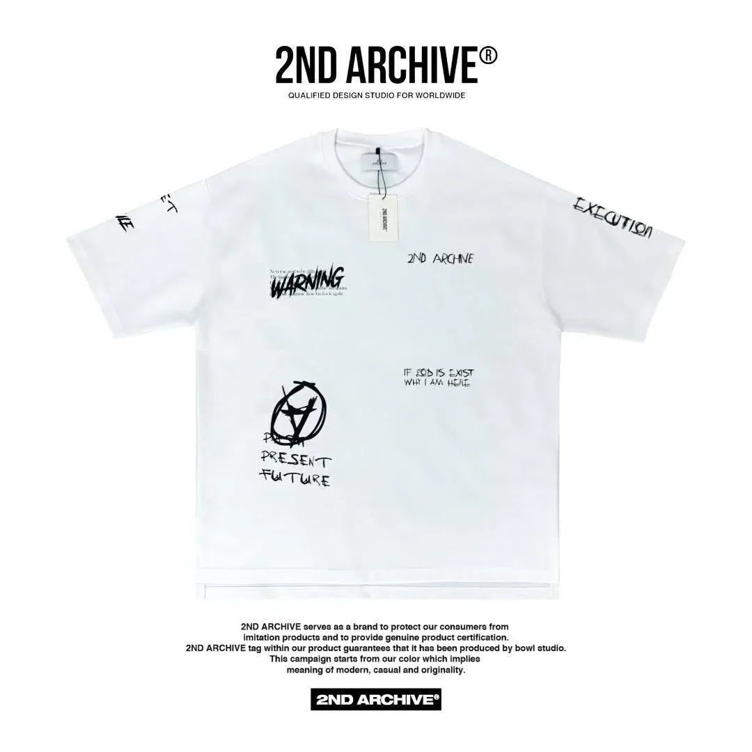 韓國直送🇰🇷 2ND ARCHIVE Achieve Print Tee - HLY &amp; CHOCCICO