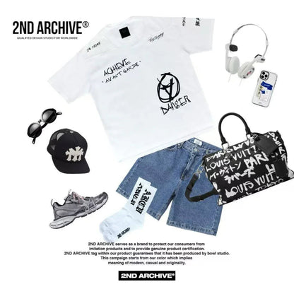 韓國直送🇰🇷 2ND ARCHIVE Achieve Print Tee - HLY &amp; CHOCCICO