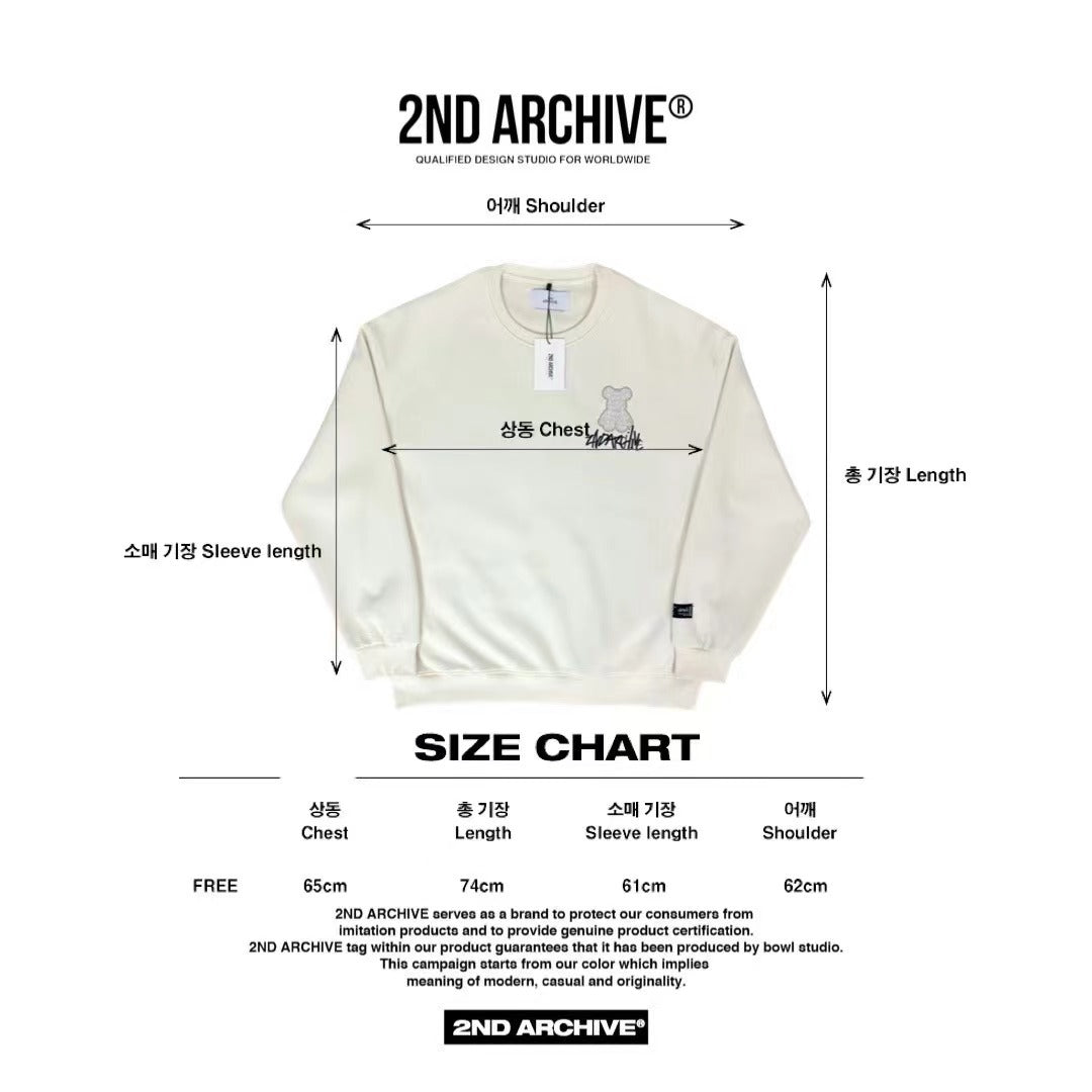 韓國直送🇰🇷 2ND ARCHIVE Alphabet Bear  Hoodies - HLY & CHOCCICO