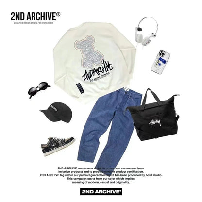 韓國直送🇰🇷 2ND ARCHIVE Alphabet Bear Hoodies - HLY &amp; CHOCCICO