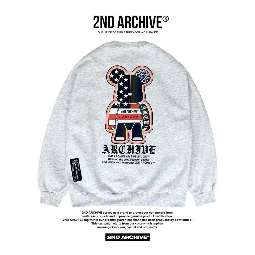 韓國直送🇰🇷 2ND ARCHIVE American Scotch Teddy Bear Sweatshirt - HLY &amp; CHOCCICO