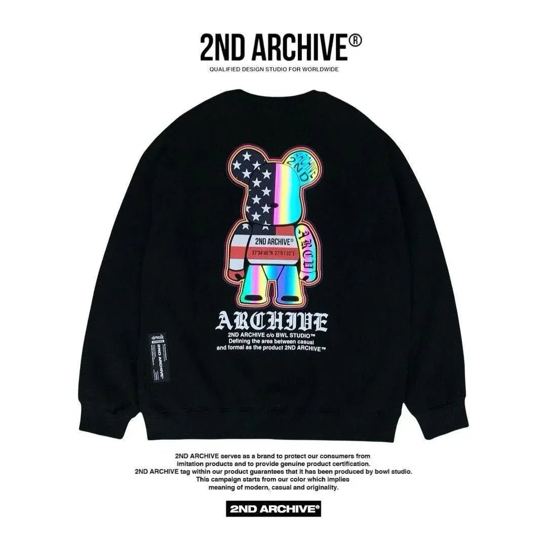 韓國直送🇰🇷 2ND ARCHIVE American Scotch Teddy Bear Sweatshirt - HLY &amp; CHOCCICO