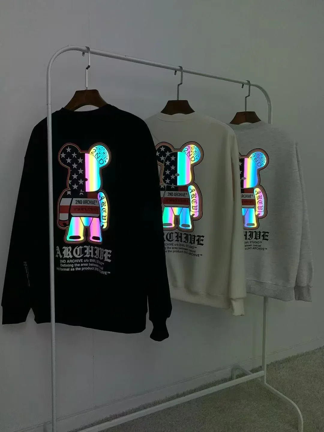 韓國直送🇰🇷 2ND ARCHIVE American Scotch Teddy Bear Sweatshirt - HLY &amp; CHOCCICO