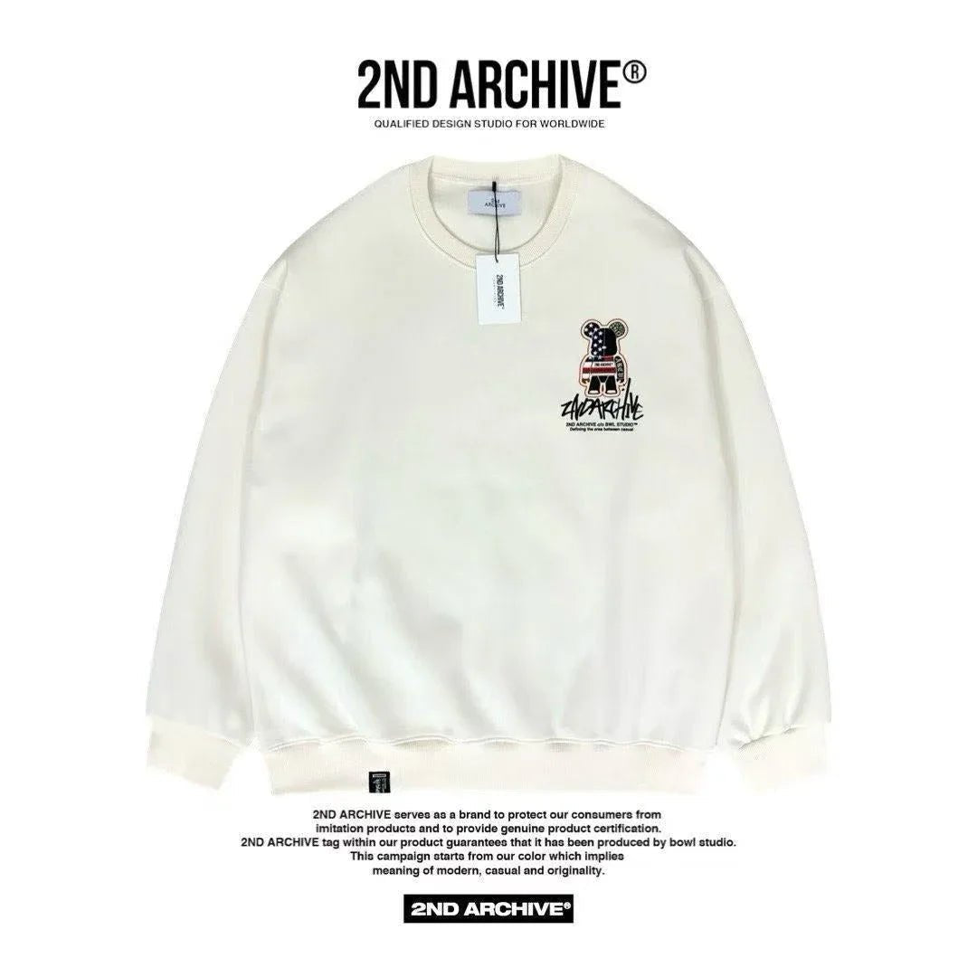韓國直送🇰🇷 2ND ARCHIVE American Scotch Teddy Bear Sweatshirt - HLY &amp; CHOCCICO